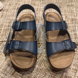 Cat & Jack Navy Double-Buckle Kids Sandals.